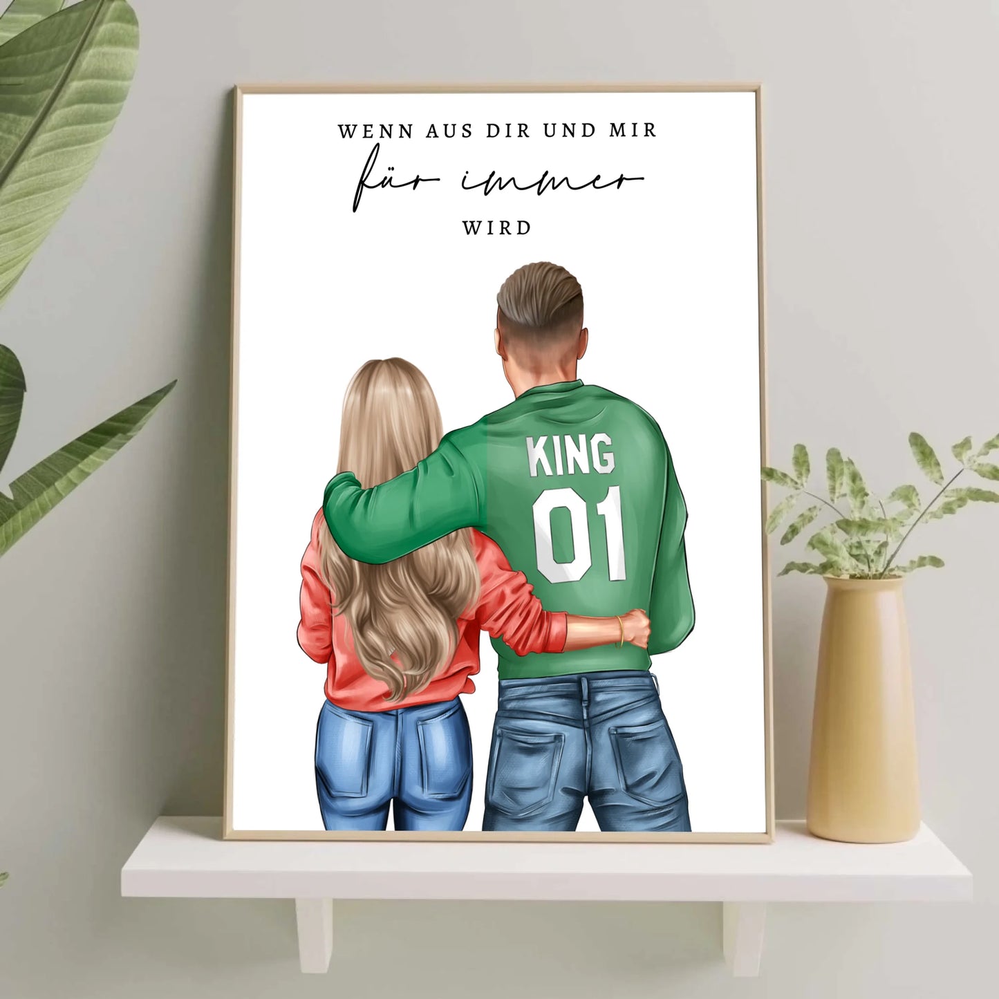 King and Queen - Personalisiertes Poster