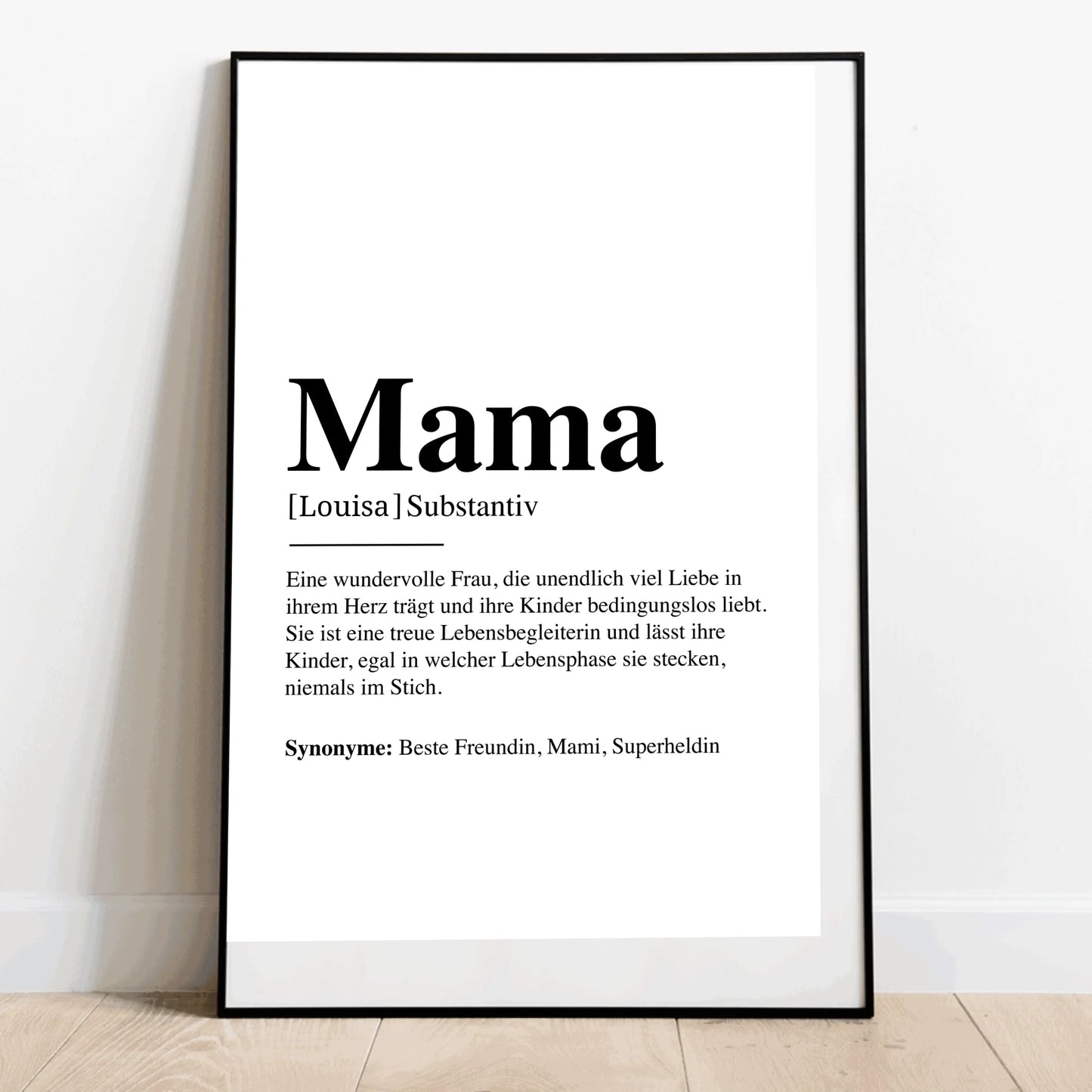 Mama Definition - Personalisiertes Poster
