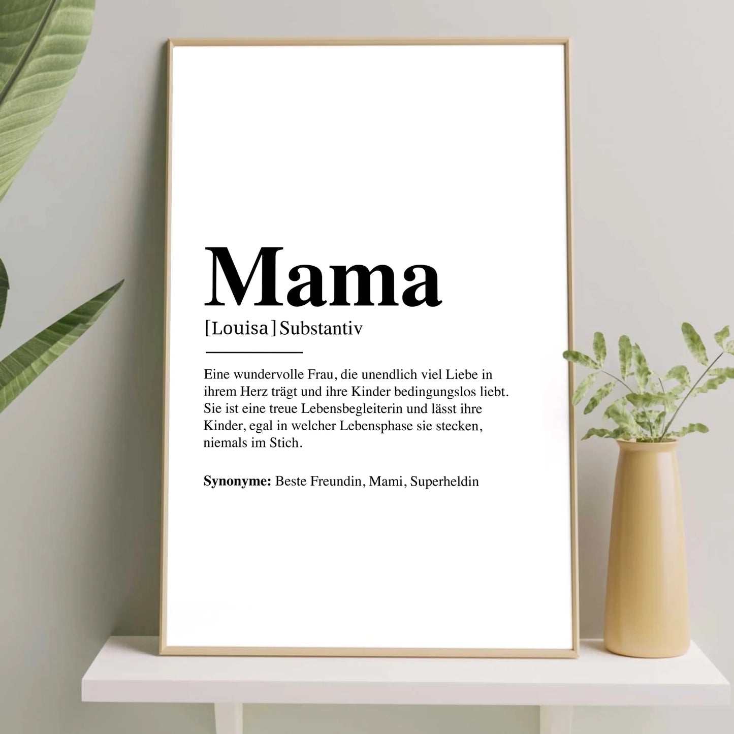 Mama Definition - Personalisiertes Poster