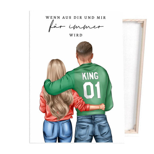 King and Queen - Personalisierte Leinwand