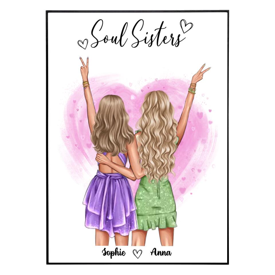 Soul Sisters - Personalisiertes Poster