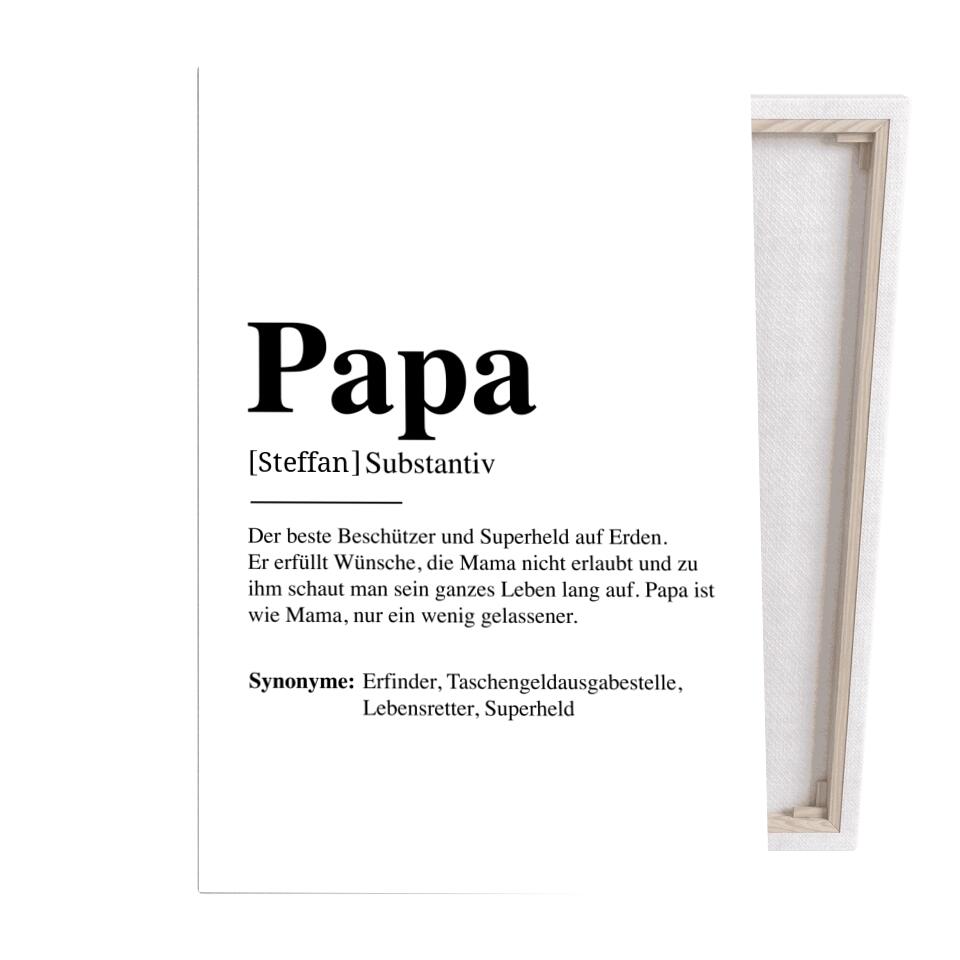Papa Definition - Personalisierte Leinwand