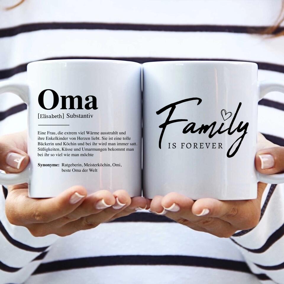 Oma Definition - Personalisierte Tasse
